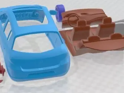 Renault Clio 5 Doors 2010 Printable Car  3D print model