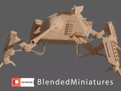 Arachnhetzer tank 3D print model