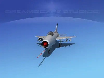MIG-21 Fishbed Bare Metal 3D model