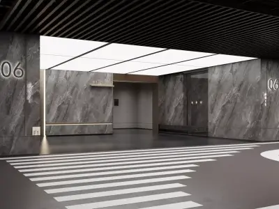 Indoor parking 3D model