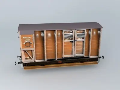 Eco Rail N/Gauge TALYLLYN Brake Van Old Steam Days Free 3D model