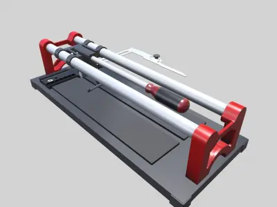 Tile Cutting Machine Low-poly 3D model