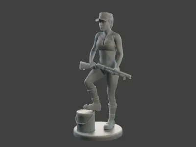 Beautiful Warrior Girl BWG 002 3D print model