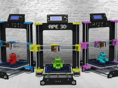 PRINTER 3D 2 TYPE PRUSA 3D 3D model