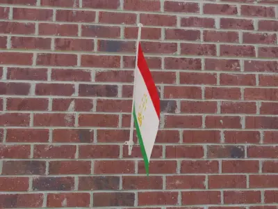 Flag of Tajikistan 3D model
