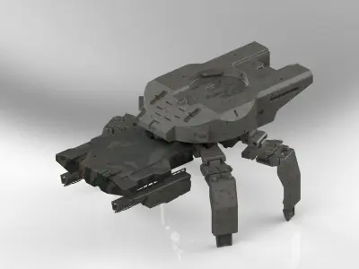 Robot mech four finger 3D model