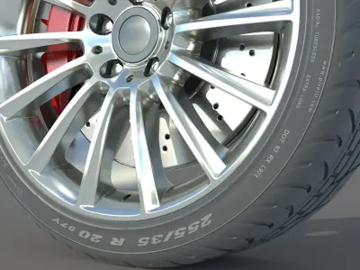 Wheel Rim Tire 24 3D model