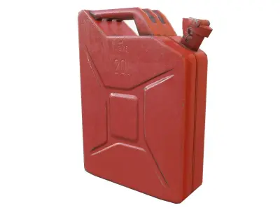 Red Jerry Can Low-poly 3D model