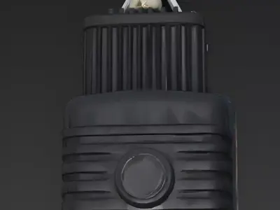 Realistic High-Speed Electric Air Pump 3D Model 3D Model Low-poly 3D model