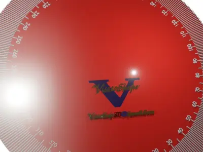 Protractor 360 degrees 3D model