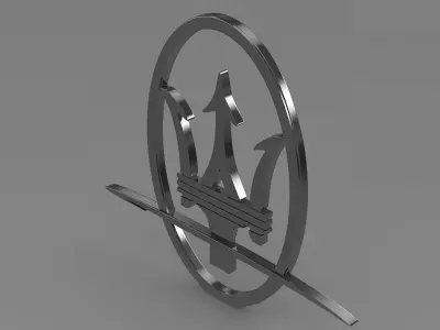 maserati logo 3D model from CGTrader