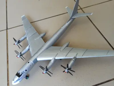 Tu-95 airplane with propellers 3D print model