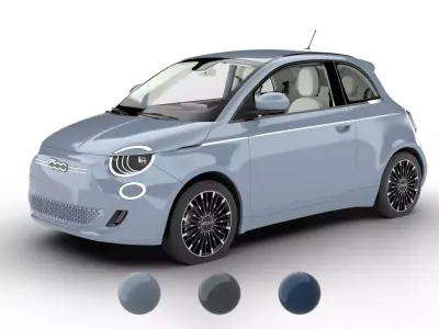 Fiat 500 2021 la Prima 3d model 3D model