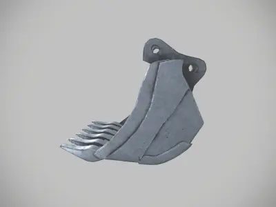 Excavator bucket Low-poly 3D model buy