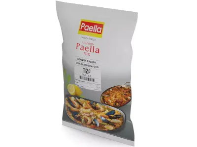 Frozen seafood Seafood Paella Mix Low-poly 3D model