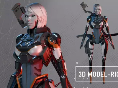 Military bot 3D model