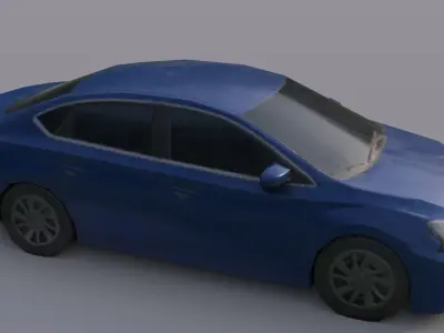 Abandoned Car Gameready Free low-poly 3D model