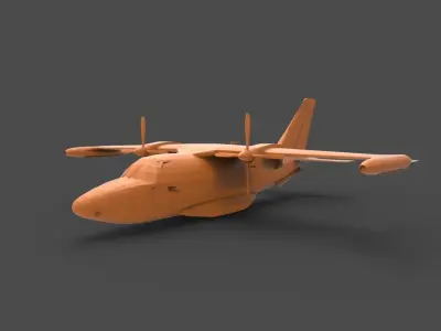 Mitsubishi MU-2 3D print model