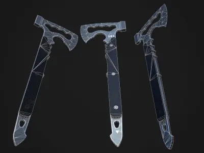 Modern Axe 08 Low-poly 3D model