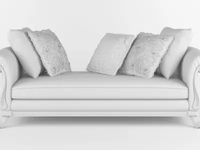 Royal Sofa With Pillows 3D model