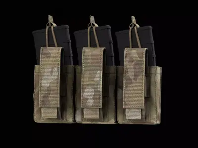 Condor Triple M4 Kangaroo Mag Pouch Gen 2 Low-poly 3D model
