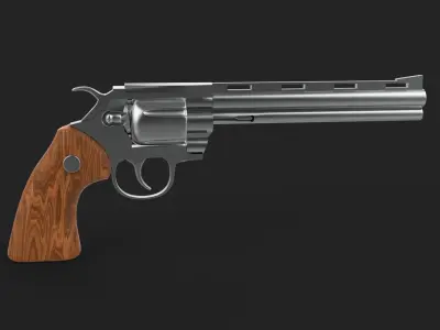 colt python Low-poly 3D model