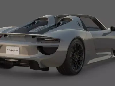 2015 Porsche 918 Spyder 3D Model  The Hybrid Hypercar Low-poly 3D model