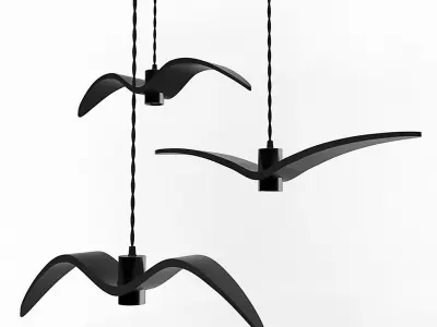 Gall lamp Black and White 3D model