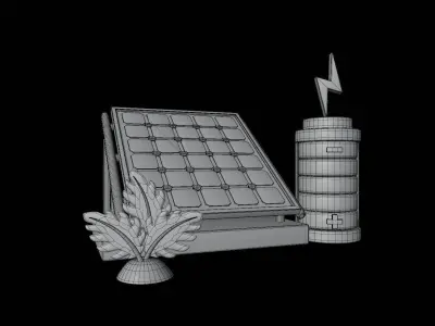 Solar Panel 3D model get