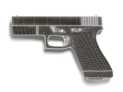 Glock - 17 Low-poly 3D model