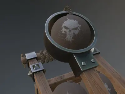 Mini catapult Free 3D model