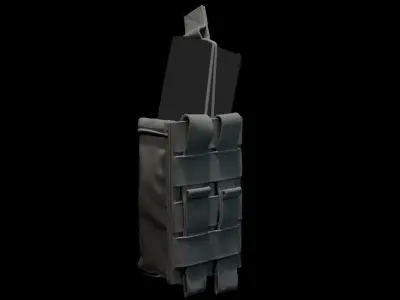 Marvelous Designer AR15 Ammo Half EmptyPouch 3D model