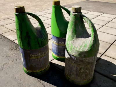 Plastic Bottle - Game Ready  Low-poly 3D model