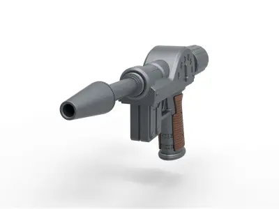 Lawgiver Mk1 of Judge Dredd 3D model