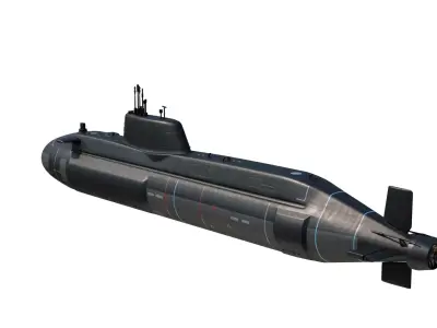 Astute-class nuclear-powered attack submarines of Royal Navy 3D model