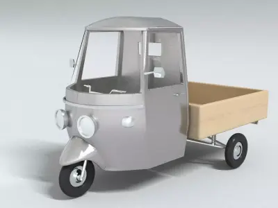 laos 3 Wheel Motorcycle 3D model