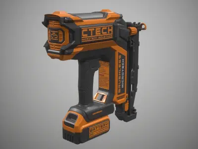 Nail Gun Battery Powered Low-poly 3D model