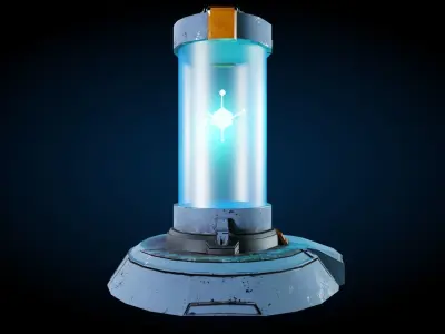 Capsule 3D model Game asset Low-poly 3D model