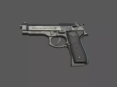 Simple3D Beretta 92 01 Low-poly 3D model