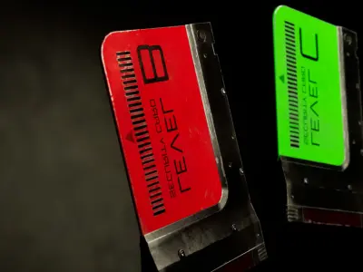 Electronic Access Cards  Secure Keycard Set Low-poly 3D model