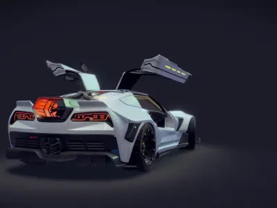 2085 Restomod  JetVette Free 3D model