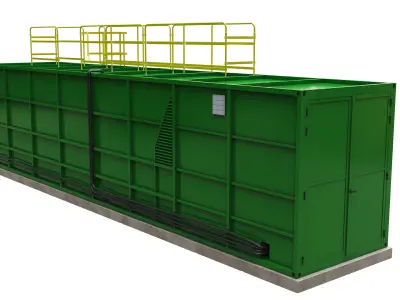 Sewage Treatment Container 3D model