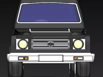 Suzuki Gypsy Pickup 3D Model Free 3D model