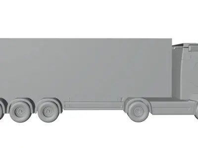 Delivery truck unbranded 3D model