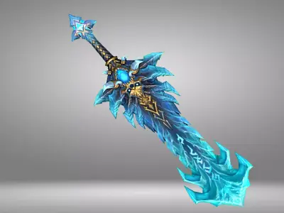 Futuristic Sword Low-poly 3D model get