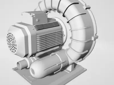 Vacuum bounce model Low-poly 3D model