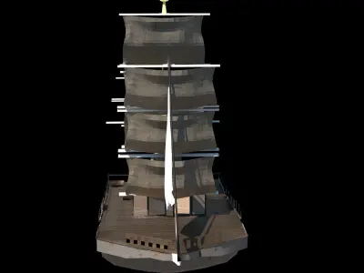 ships pirate ship Low-poly 3D model