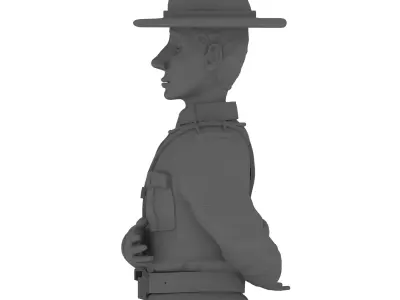 Policeman Statue 3D print model