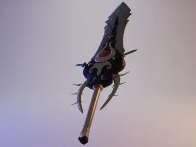 Demons Slayer Sword  Free low-poly 3D model