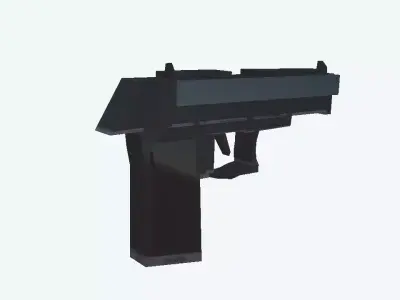 Low poly gun  Free low-poly 3D model